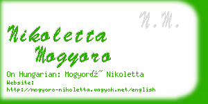 nikoletta mogyoro business card
